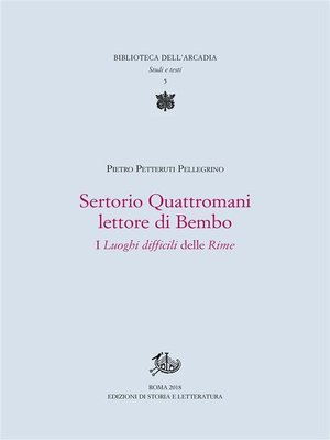 cover image of Sertorio Quattromani lettore di Bembo